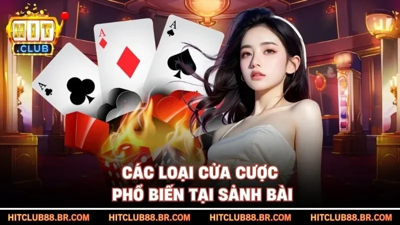 Các loại cửa cược phổ biến tại sảnh bài